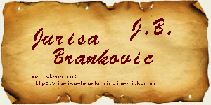 Juriša Branković vizit kartica